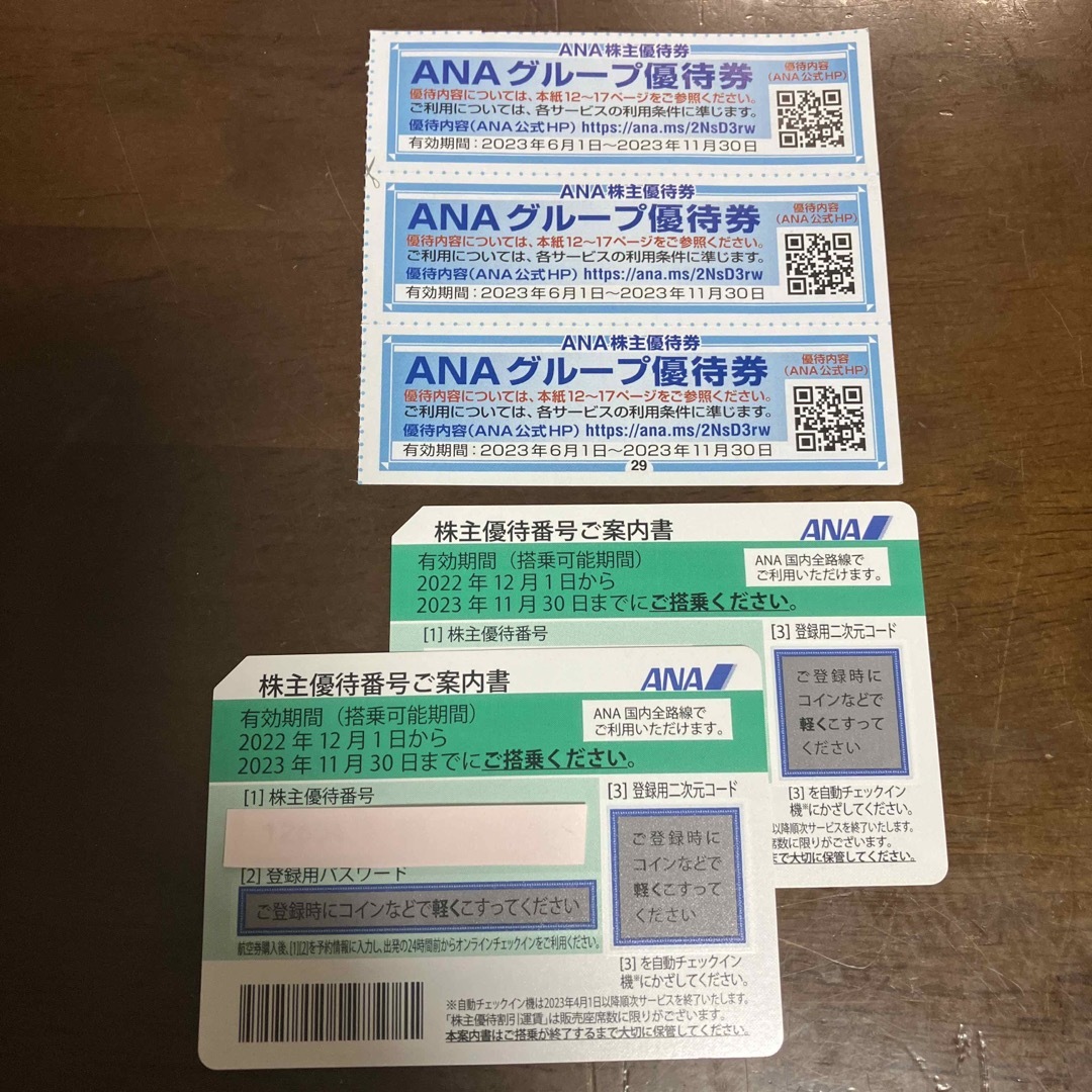ANA(全日本空輸)(エーエヌエー(ゼンニッポンクウユ))のANA株主優待券１枚　ANAグループ優待券 チケットの乗車券/交通券(航空券)の商品写真