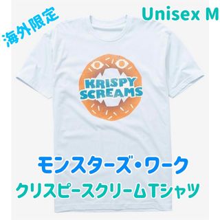 ディズニー(Disney)のモンスターズ・ワーク 『クリスピースクリーム』ドーナツ Tシャツ 男女兼用 M(Tシャツ/カットソー(半袖/袖なし))