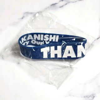 カトゥーン(KAT-TUN)の赤西仁 JINAKANISHI ラバーバンド ネイビー(アイドルグッズ)