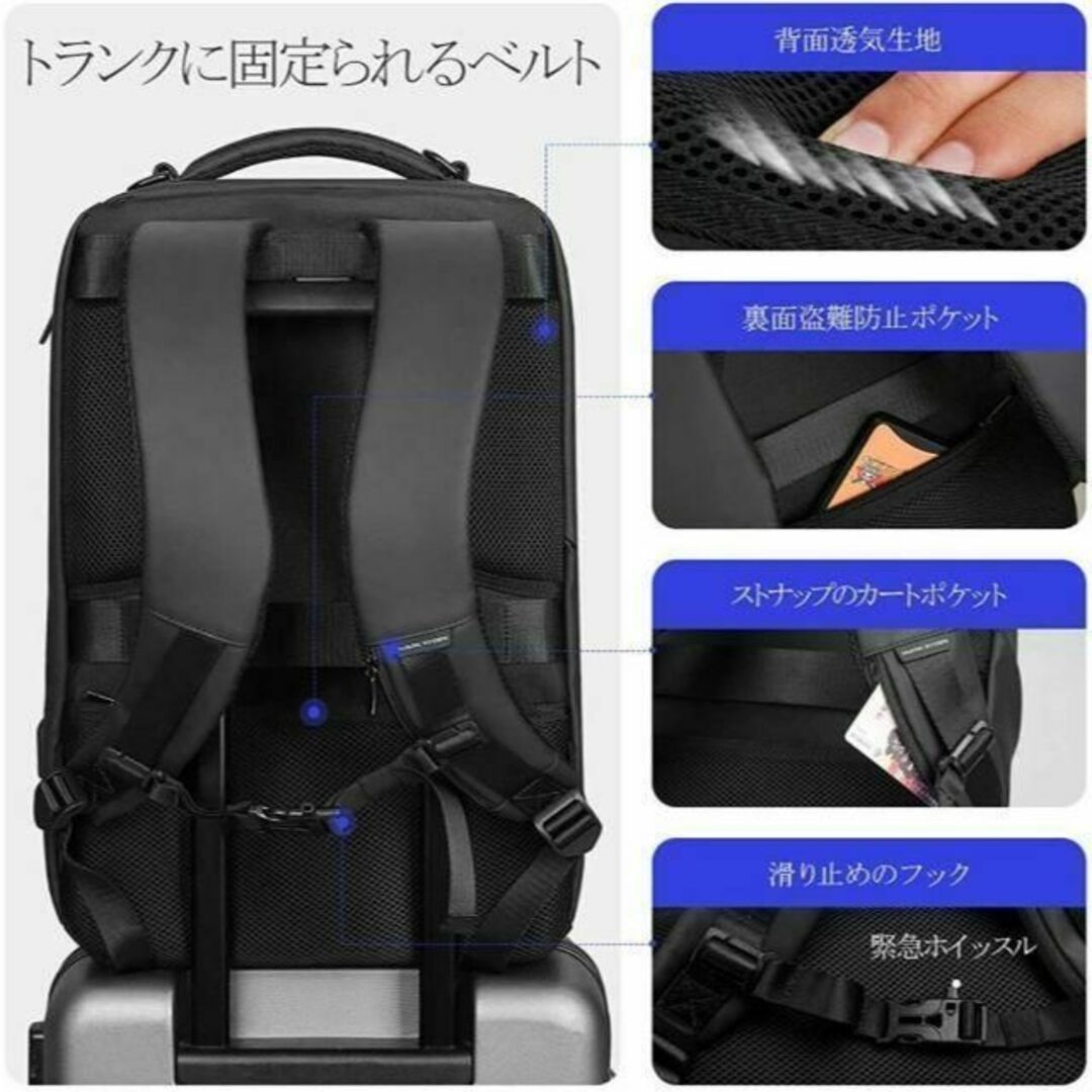 [マークライデン]A2層 バックパック 防災 メンズ 30L 大容量 黒 c01 4