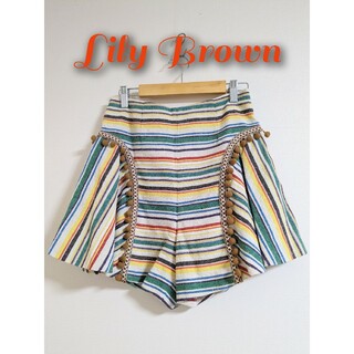 リリーブラウン(Lily Brown)の新品 Lily Brown リリーブラウン スカパン メキシコジャガード ミニ丈(ショートパンツ)