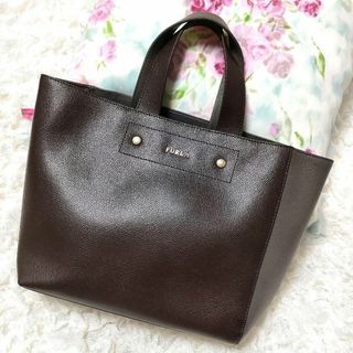 FURLA 】フルラ トートバッグ バイカラー ブラウン✕グレー ムーザ