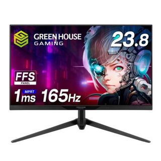 GREEN HOUSE 新品 未使用 ゲーミングモニター ブラック 23.8型(ディスプレイ)