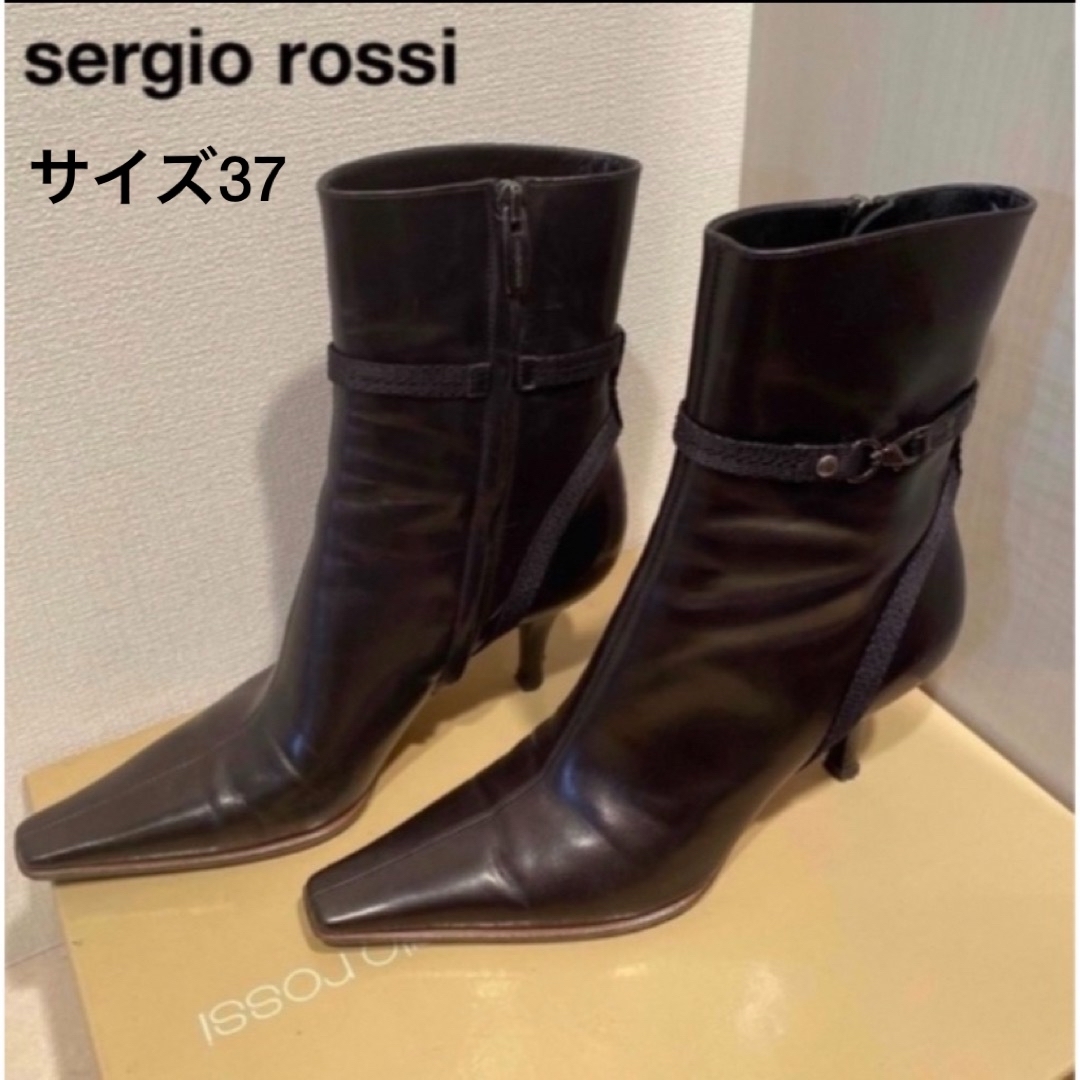 Sergio rossi ブーツ 37 1/2(24.5cm位) 黒