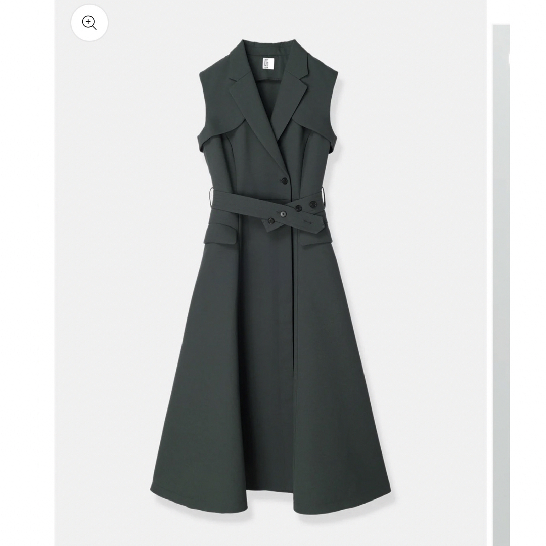 L'AUBEBLANC Sleeveless Coat Dress