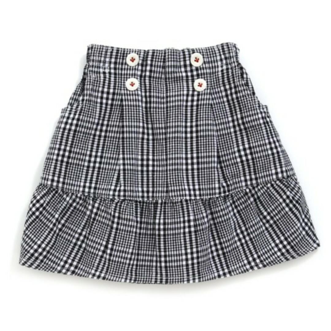 RAG MART(ラグマート)のチェック柄マリンスカート(100) キッズ/ベビー/マタニティのキッズ服女の子用(90cm~)(スカート)の商品写真