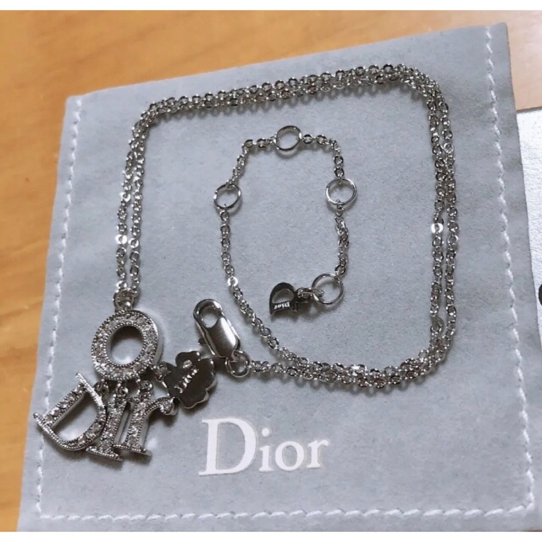 希少 Christian Dior ロゴ ネックレス