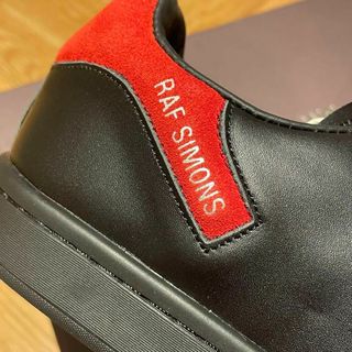 新品 42 RAF SIMONS ORION スタンスミス 黒 赤