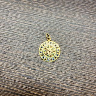 長期保管品 レディース ペンダントトップ ステンドグラスジュエリー K18