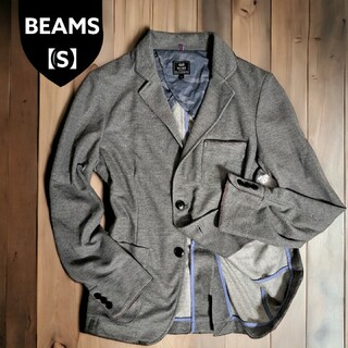 ビームス(BEAMS)のBEAMS Heart 【ビームス】テーラードジャケット 赤青ライン グレー S(テーラードジャケット)