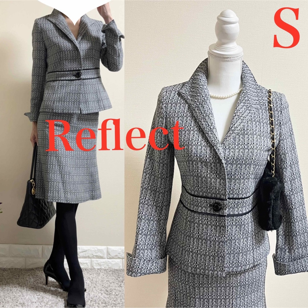 美品!Reflect リフレクト フォーマル ツイードスーツ S 七五三 入学式-