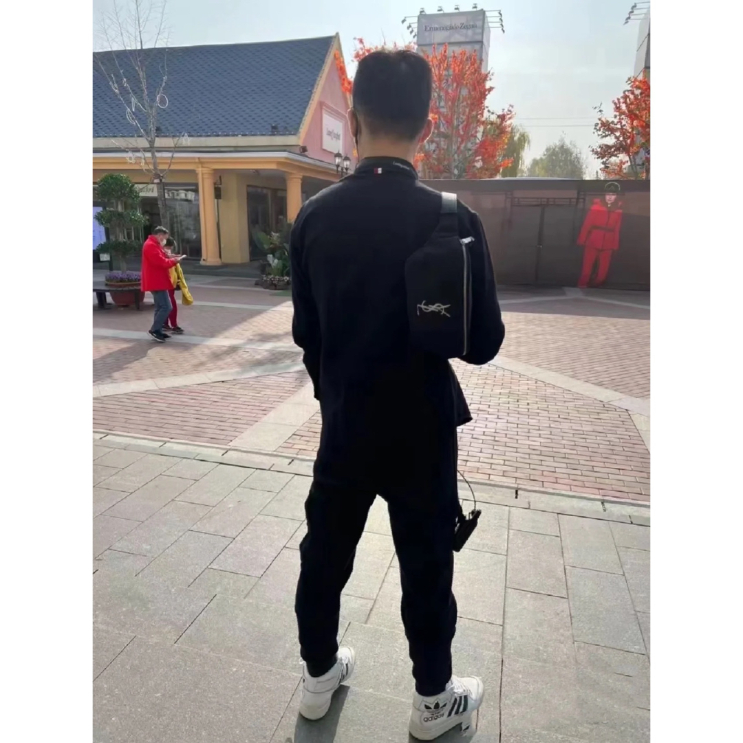 SAINT LAURENT☆YSL ウエストポーチ ロゴ レザーベルトバッグ