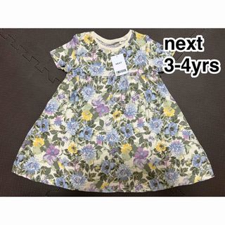 ネクスト(NEXT)の⭐︎新品⭐︎next 3-4yrs(104cm) 半袖花柄ワンピース(ワンピース)