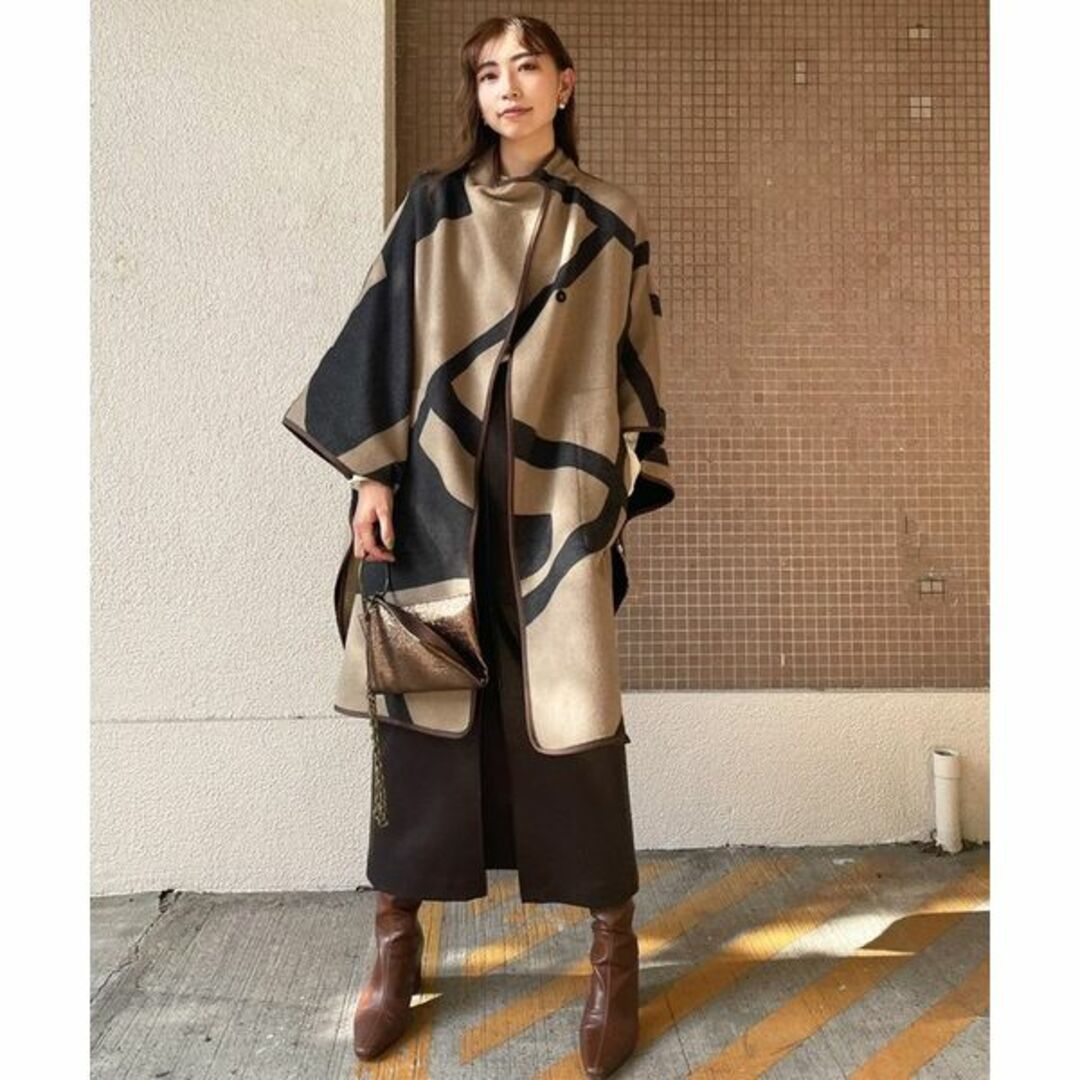 今月新品入荷 AMERI REVERSIBLE COLOR PONCHO COAT ロングコート