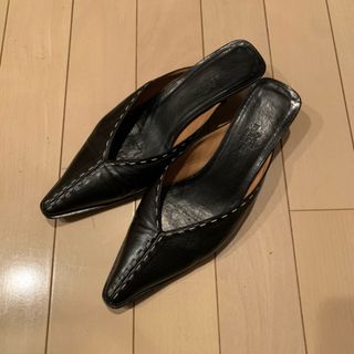 エルメス(Hermes)のHERMES ステッチ ミュール パンプス(ミュール)