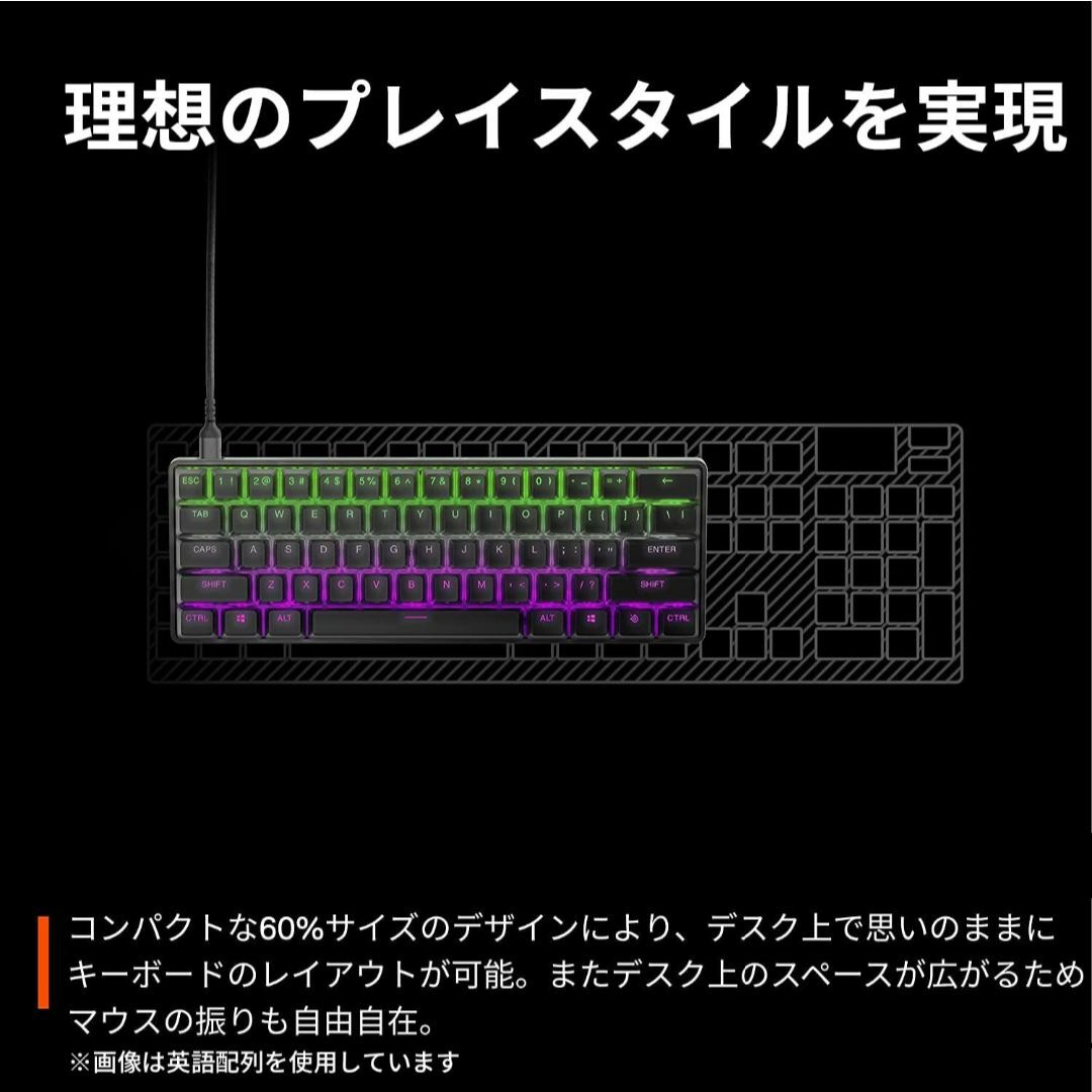 SteelSeries ゲーミングキーボード ミニサイズ Apex Pro Mi