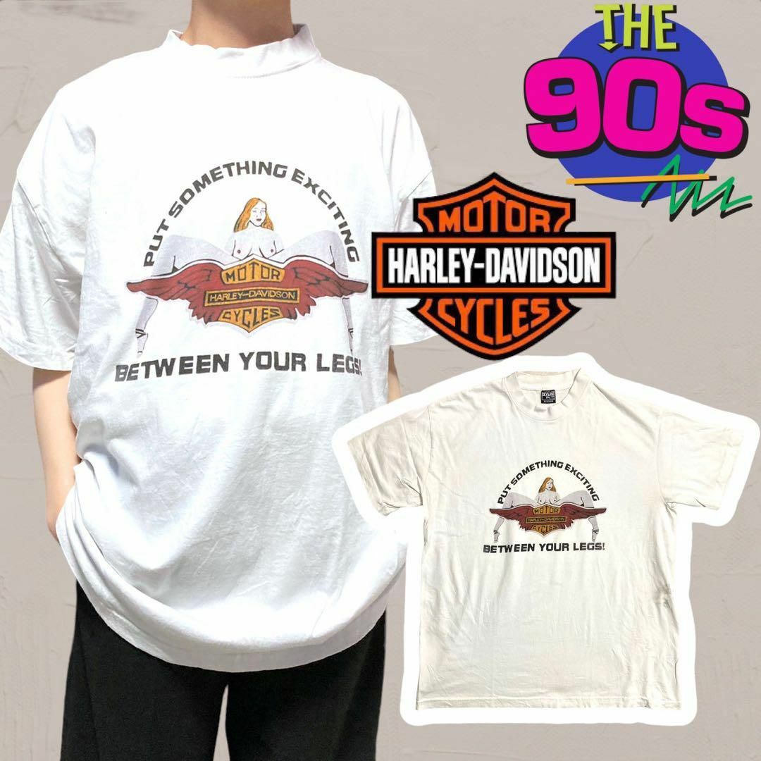 90's ハーレーダビッドソン Tシャツ　ハワイ　セクシーガール