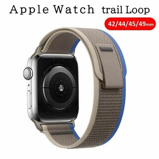 アップルウォッチ(Apple Watch)のApple Watch バンド ＃4 ブルー/グレー トレイルループ L(その他)