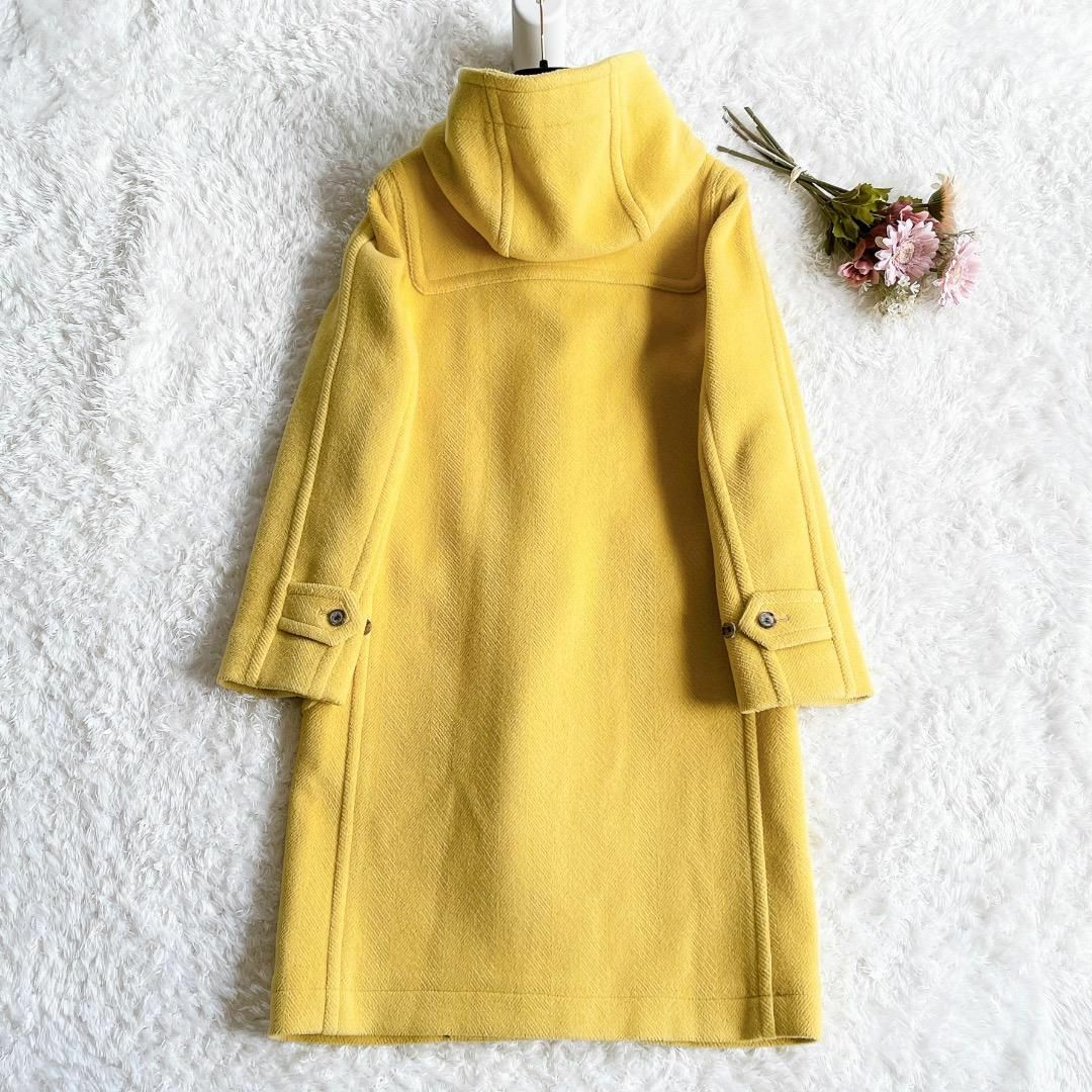 美品◆OLD ENGLAND◆ヘリンボーン柄 ロングダッフルコート イエロー