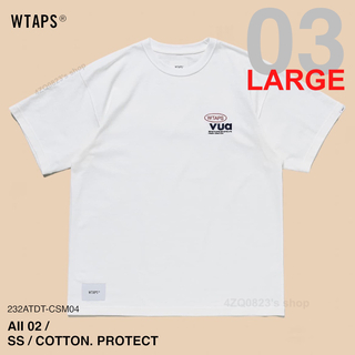 ダブルタップス(W)taps)のWTAPS 23fw AII 02 SS COTTON Tシャツ ホワイト L(Tシャツ/カットソー(半袖/袖なし))