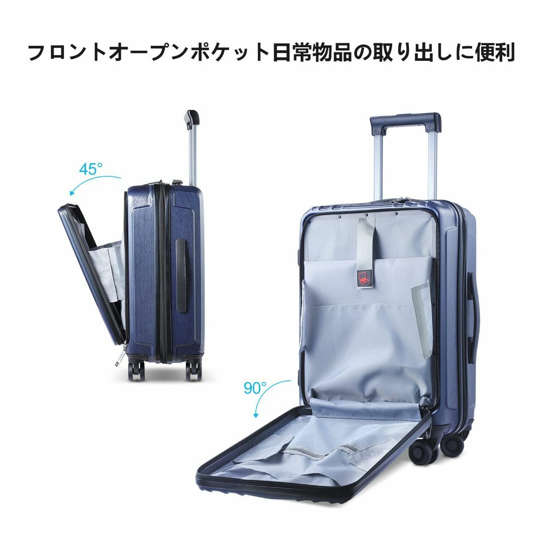 [TydeCkare] 機内持ち込みタイプ 手荷物扱い 20インチフロントポケッ 5