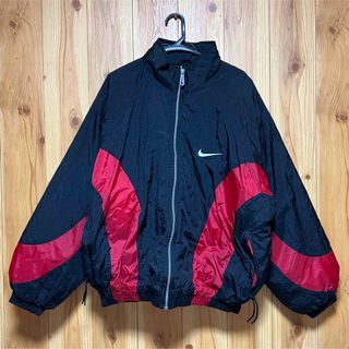 ナイキ(NIKE)の90S ヴィンテージ ナイキ ビッグ スウッシュ 中綿入 ナイロン ジャケット(ナイロンジャケット)