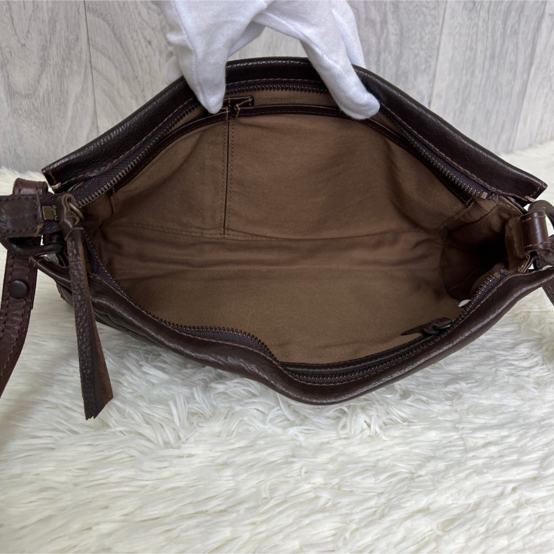 人気定番♡美品♡genten ゲンテン レザー カットワーク ショルダーバッグ