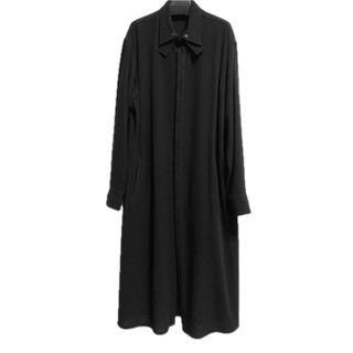 ヨウジヤマモト(Yohji Yamamoto)のyohji yamamoto■ヨウジヤマモト ロングニット アウター  黒(ニット/セーター)