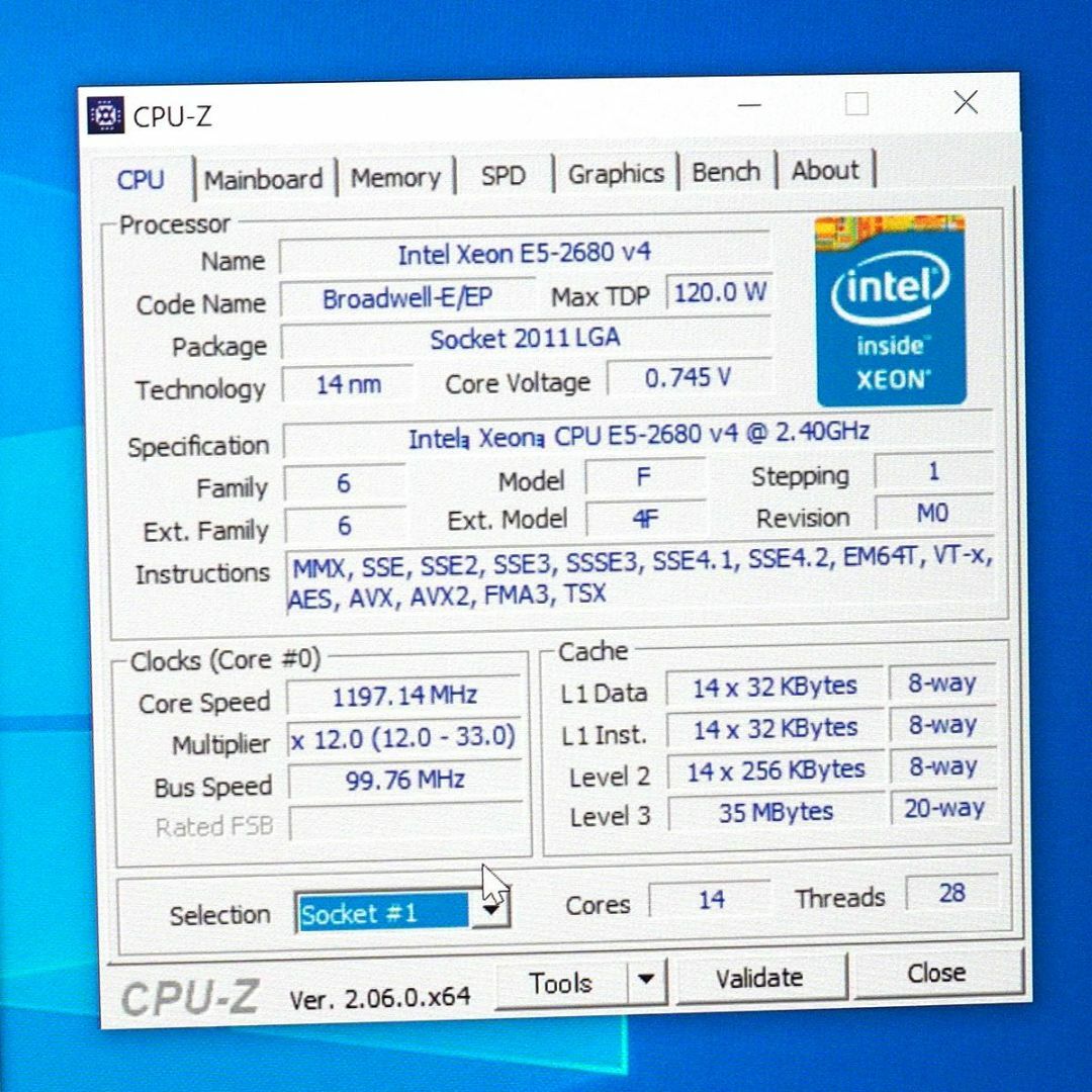 Intel Xeon e5 搭載PC 14コア28スレッド