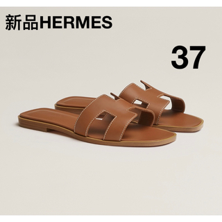 エルメス(Hermes)の新品未使用 エルメス  HERMES  オラン サンダル 37 ゴールド(サンダル)