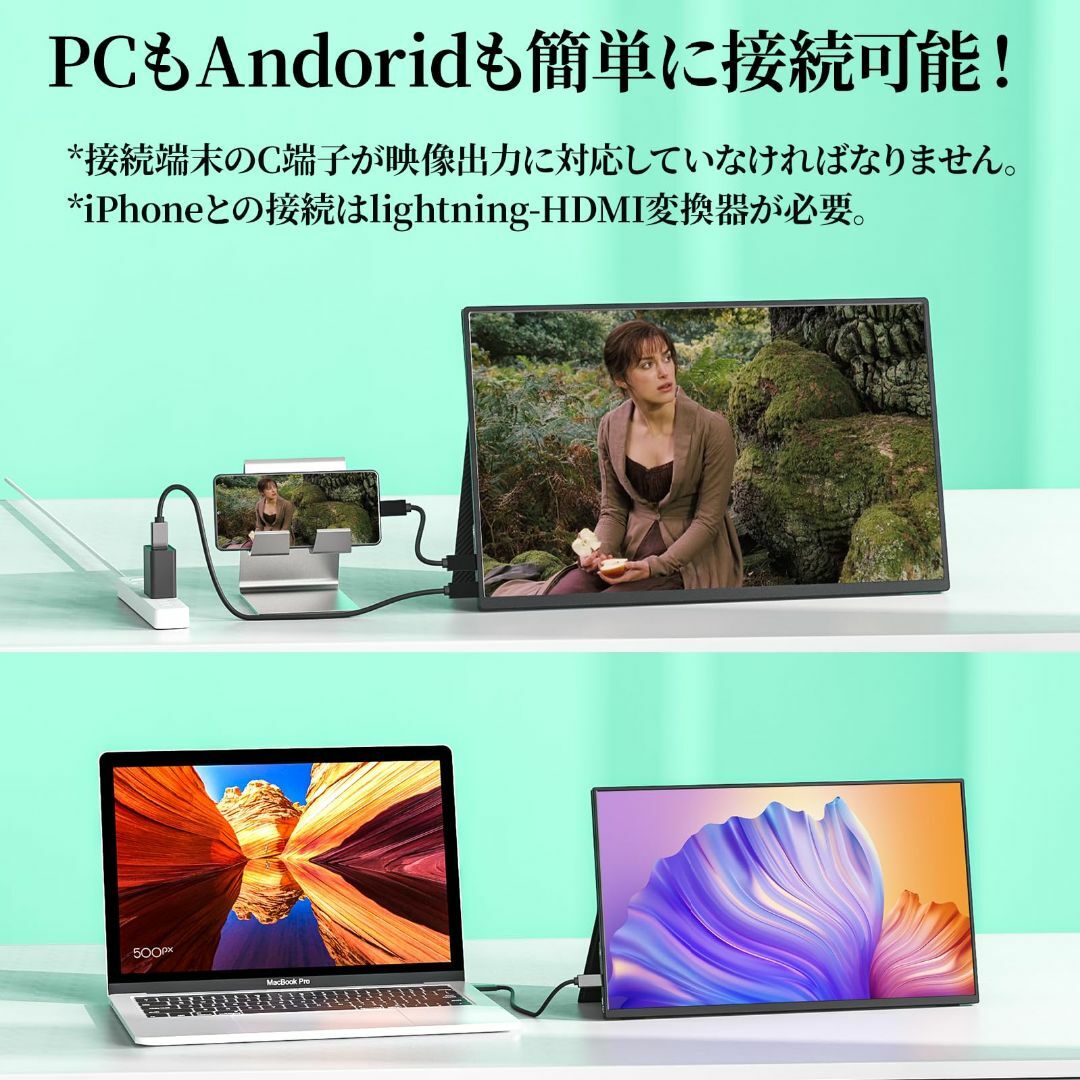 モバイルディスプレイ15.６型　美品　type-c  狭額