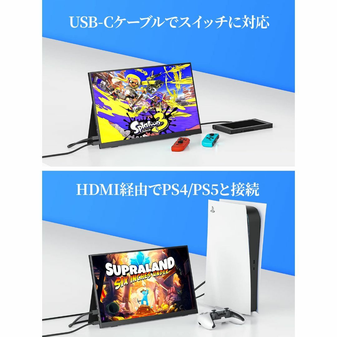 モバイルモニター モバイルディスプレイゲームモニターcocopar15.6インチ