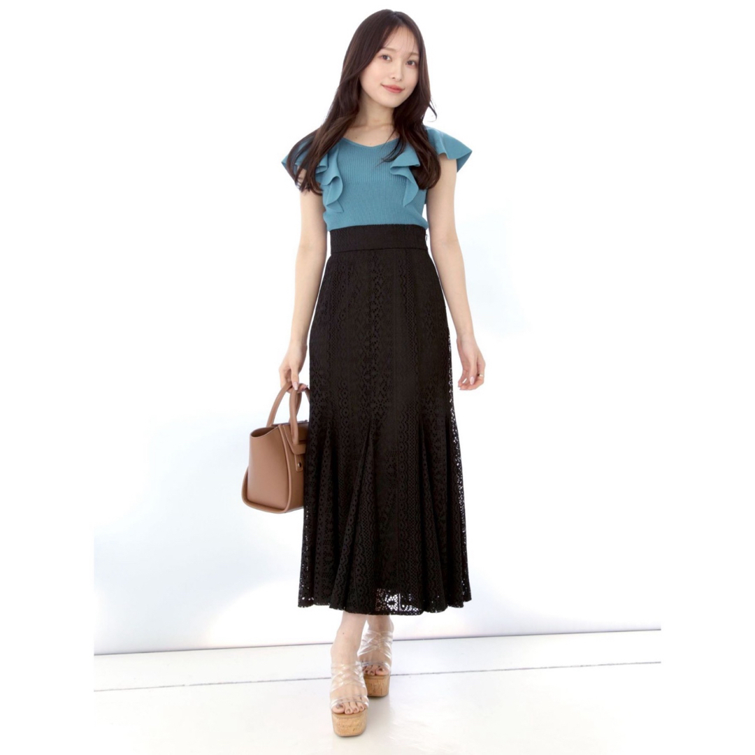 新品☆MERCURYDUO☆ クロシェレーススカート - ロングスカート