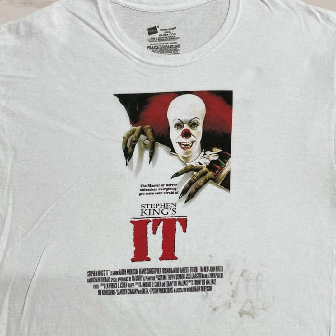 ペニーワイズ　Tシャツ IT ムービーT 　ホラー　映画　Lサイズ ブラック