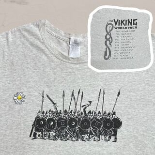 WEV バンド Tシャツ 古着   グレー VIKING ヴァイキング　ツアー(Tシャツ/カットソー(半袖/袖なし))