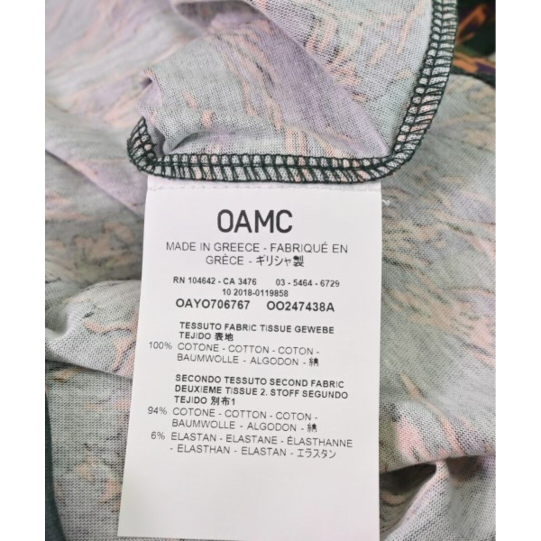 OAMC(オーエーエムシー)のOAMC オーエーエムシー Tシャツ・カットソー L 緑x紫等(総柄) 【古着】【中古】 メンズのトップス(Tシャツ/カットソー(半袖/袖なし))の商品写真