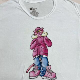 WGA  Tシャツ 白 PINK PANTHER ピンクパンサー　アメコミ(Tシャツ/カットソー(半袖/袖なし))