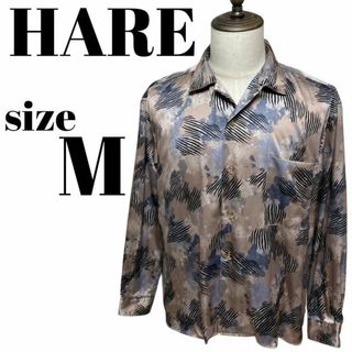 ハレ(HARE)の【完売商品】HARE ハレ 総柄 ロングスリーブ サテンシャツ 長袖 柄シャツ(シャツ)