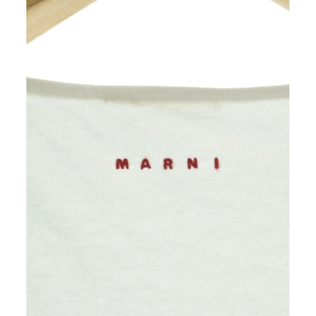 Marni(マルニ)のMARNI マルニ ワンピース 38(S位) 白xオレンジx緑等(ボーダー) 【古着】【中古】 レディースのワンピース(ひざ丈ワンピース)の商品写真