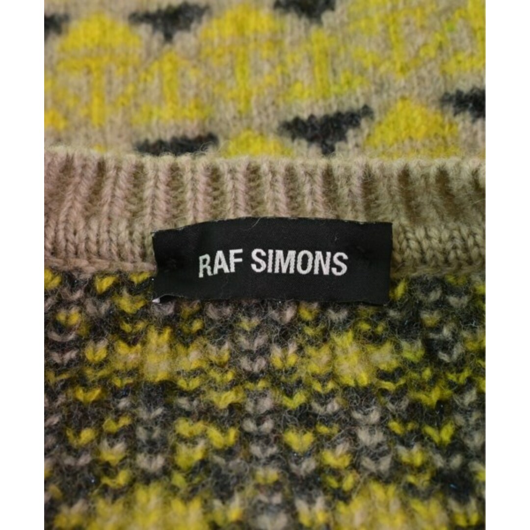 RAF SIMONS(ラフシモンズ)のRAF SIMONS ラフシモンズ カーディガン M ベージュx黄x黒(総柄) 【古着】【中古】 メンズのトップス(カーディガン)の商品写真