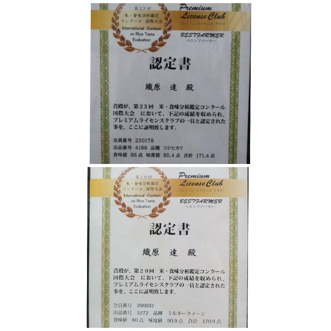新潟県産コシヒカリ10kとミルキークイーン10k、食べ比べセット20k