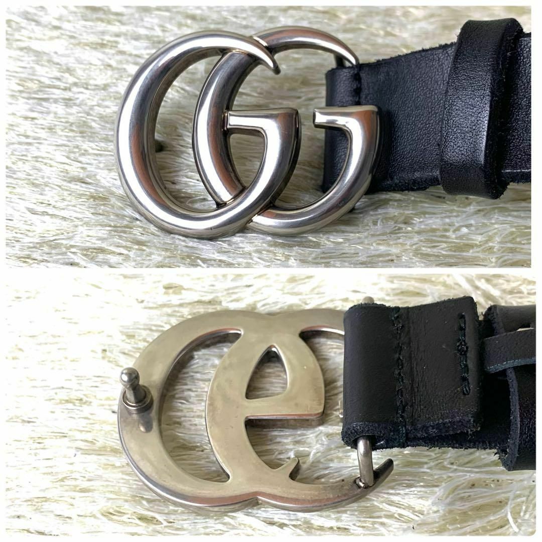 Gucci - 【極美品】グッチ ベルト マーモント GGバックル シルバー金具