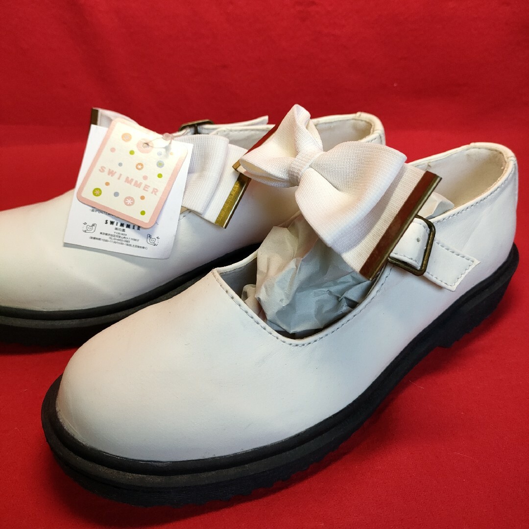 SWIMMER(スイマー)の【未使用】 選べるサイズ M L スイマー リボンシューズ ワケあり 展示品 レディースの靴/シューズ(ローファー/革靴)の商品写真