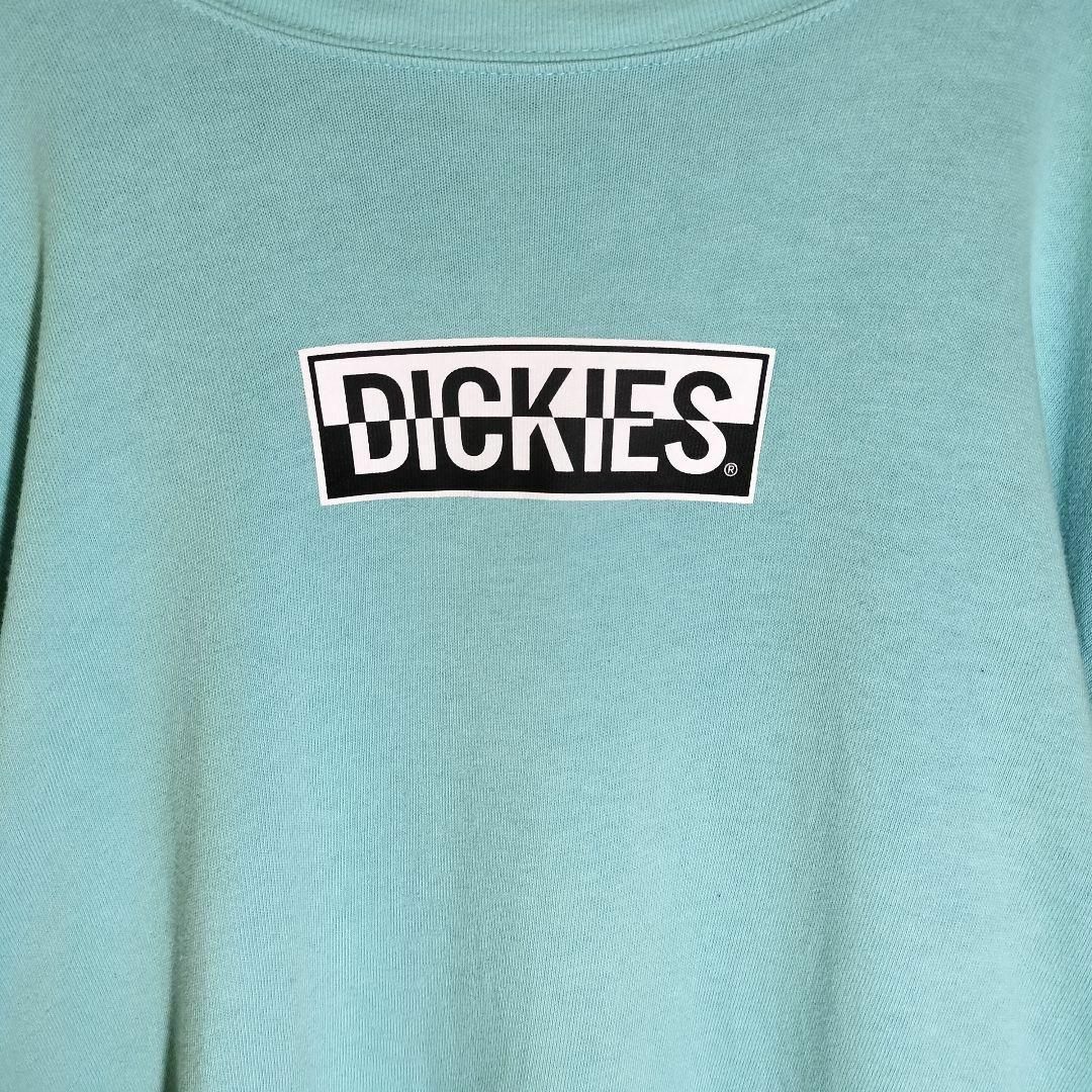 Dickies(ディッキーズ)のdickies　ワンポイント　ロンT　袖ロゴ　ストリート　ゆるダボ　古着　水色 メンズのトップス(Tシャツ/カットソー(七分/長袖))の商品写真