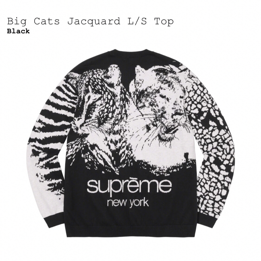Supreme - シュプリーム Big Cats Jacquard L/S Top Lの通販 by 