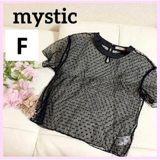 ミスティック(mystic)のmystic ミスティック　レディース　半袖　ブラウス　シースルー　透け感(シャツ/ブラウス(半袖/袖なし))