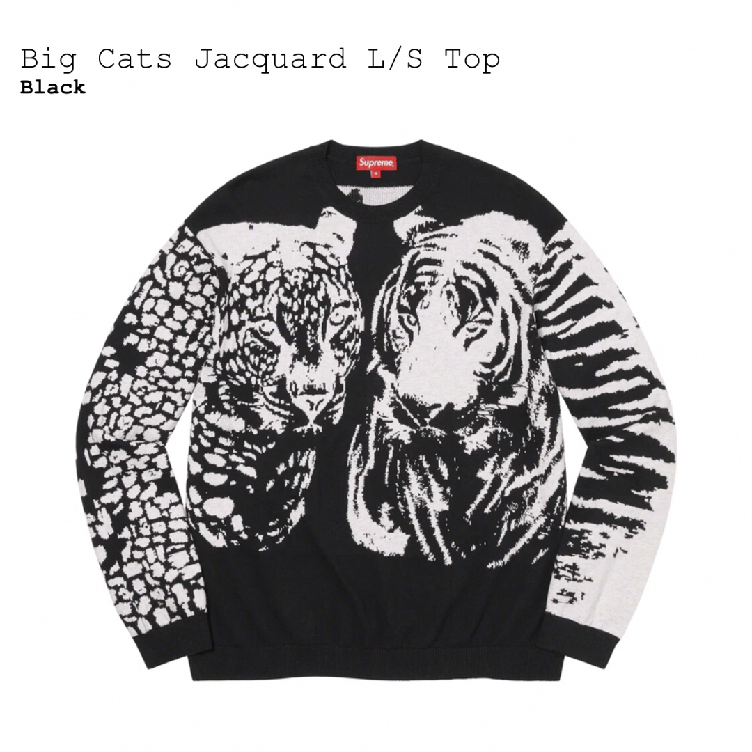 シュプリーム　Big Cats Jacquard L/S Top　M | フリマアプリ ラクマ