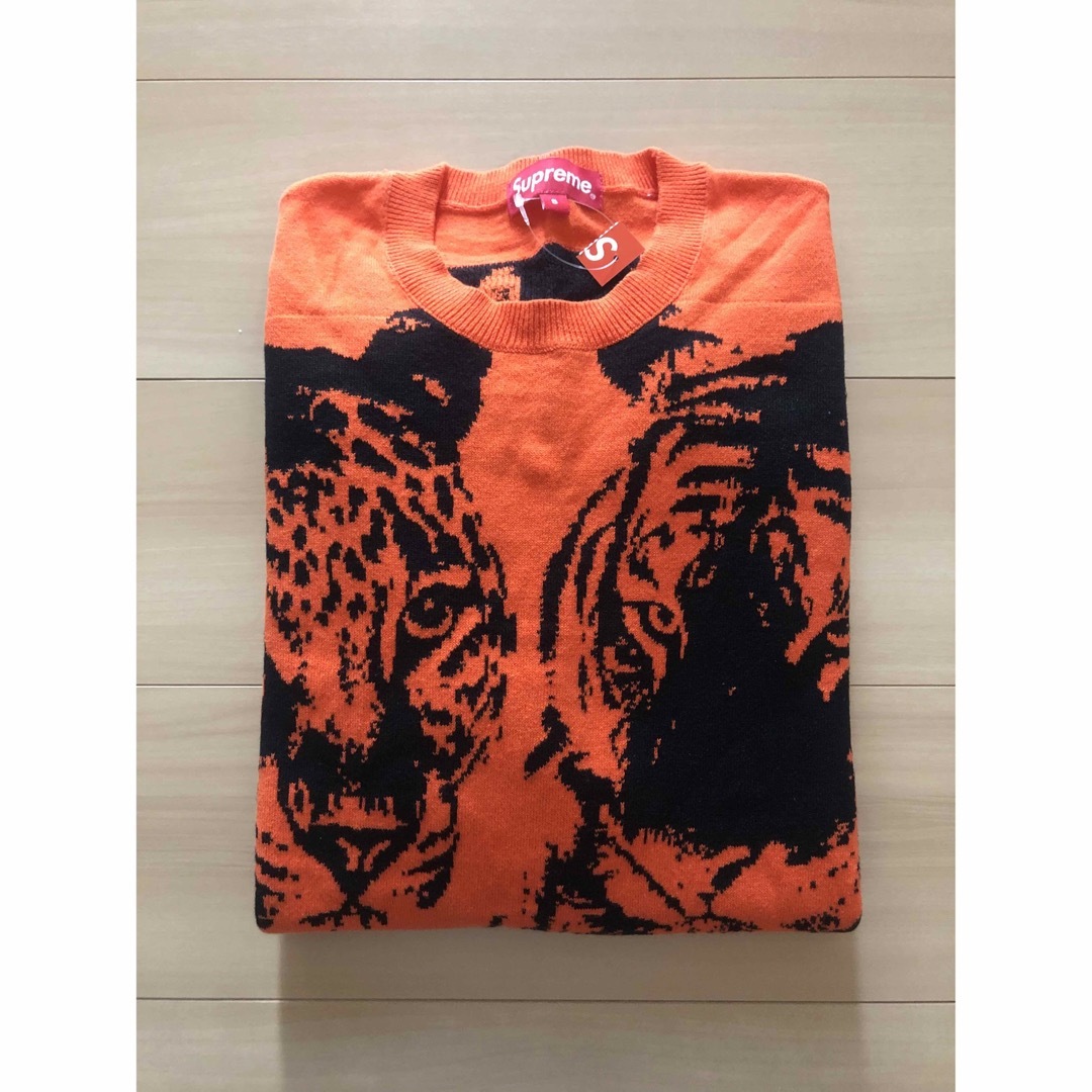 Supreme - シュプリーム Big Cats Jacquard L/S Top オレンジSの通販