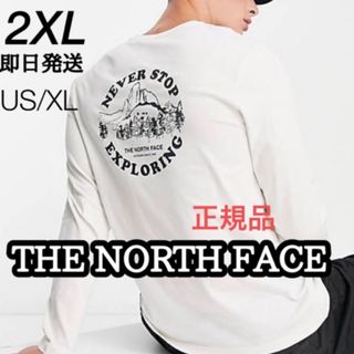 ザノースフェイス(THE NORTH FACE)のノースフェイス メンズ 長袖 ロンT Tシャツ バッグプリント  XL XXL(Tシャツ/カットソー(七分/長袖))