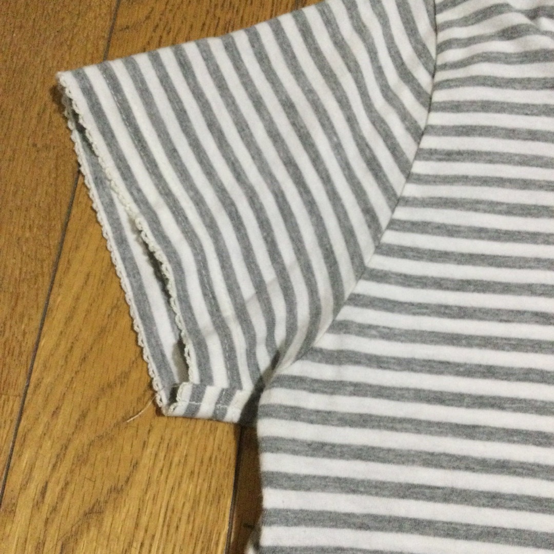 ボーダー柄半袖Tシャツ レディースのトップス(Tシャツ(半袖/袖なし))の商品写真